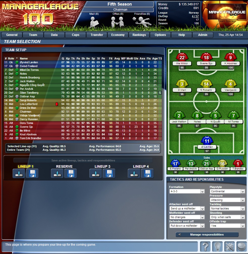 ManagerLeague - Online Football Manager